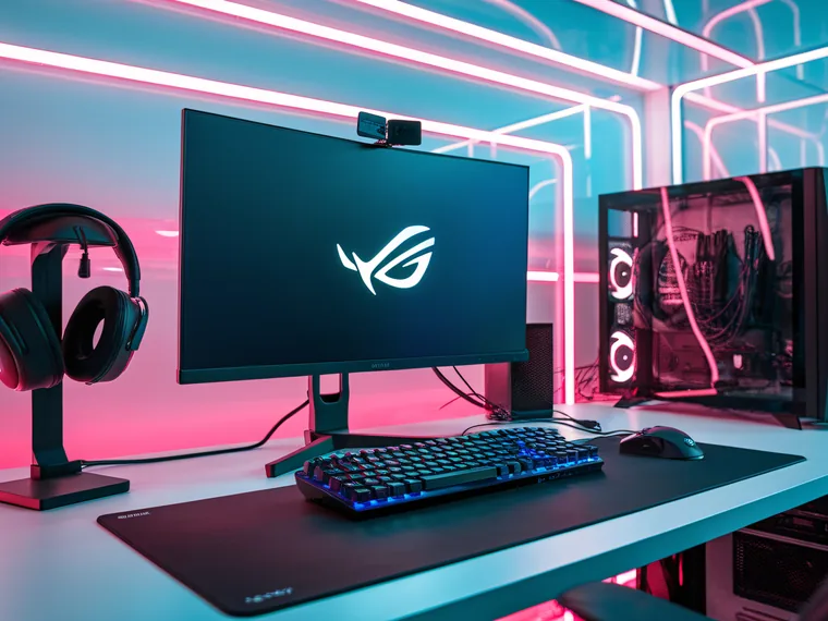Postazione gaming su misura con PC e illuminazione RGB