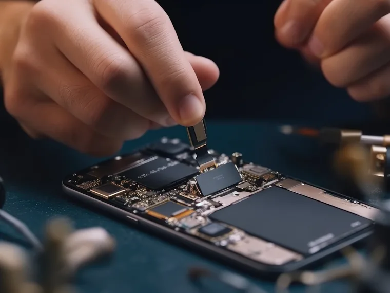 Recupero dati dalla scheda di uno smartphone in laboratorio